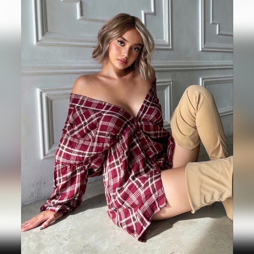 Fashion Nova Flannel Dress